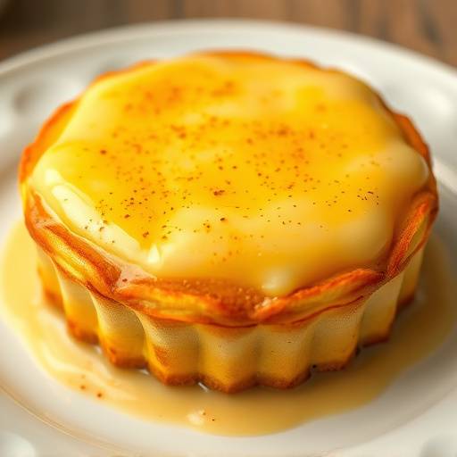 A freshly baked Bobotie dish, golden brown and topped with a creamy custard.